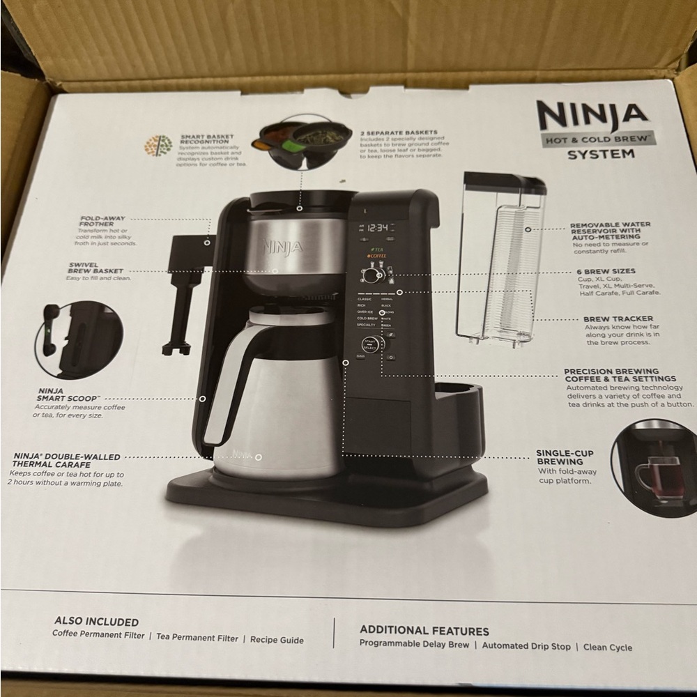 Ninja Hot & Cold Brew System - Black and Silver